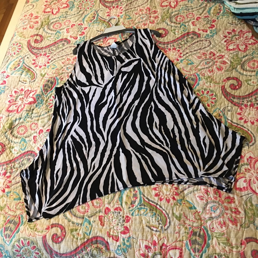 Curvesque Zebra Sleeveless Blouse